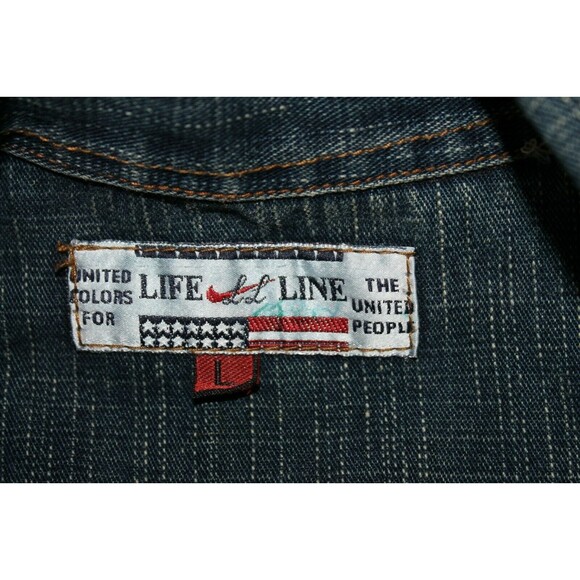 Life Line Jean Trucker Jacket United Colors For The United People Denim L - Picture 7 of 7
